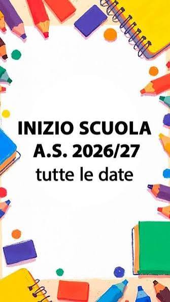 Avvio lezioni - comunicazione orari a.s. 2026/2027